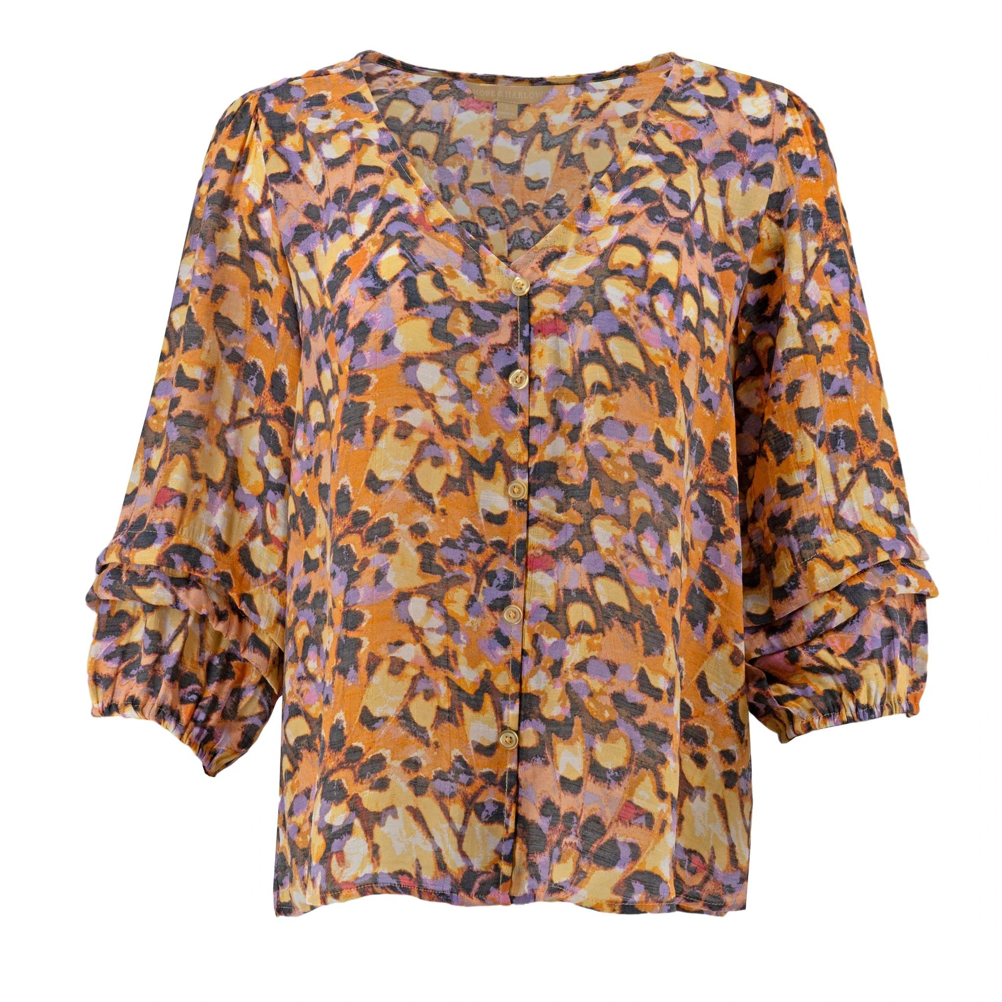 Blusa Hope & Harlow Mangas 3/4 Print P/ Damas by Hope & Harlow