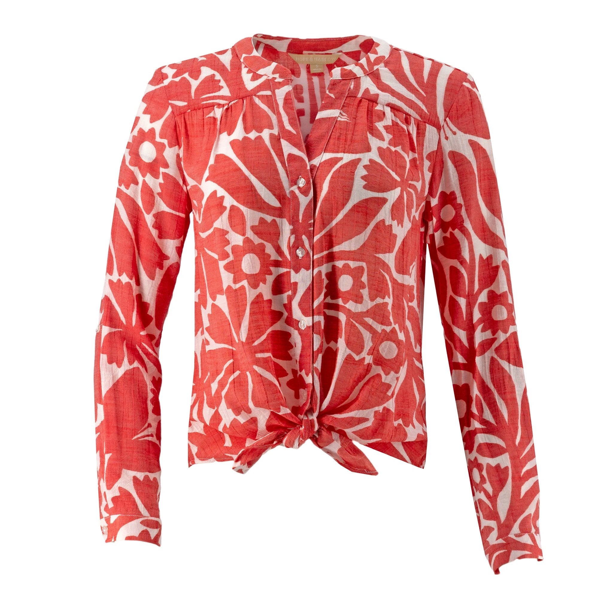 Blusa Hope & Harlow Mangas Largas Estampada Print Para Damas by Hope & Harlow