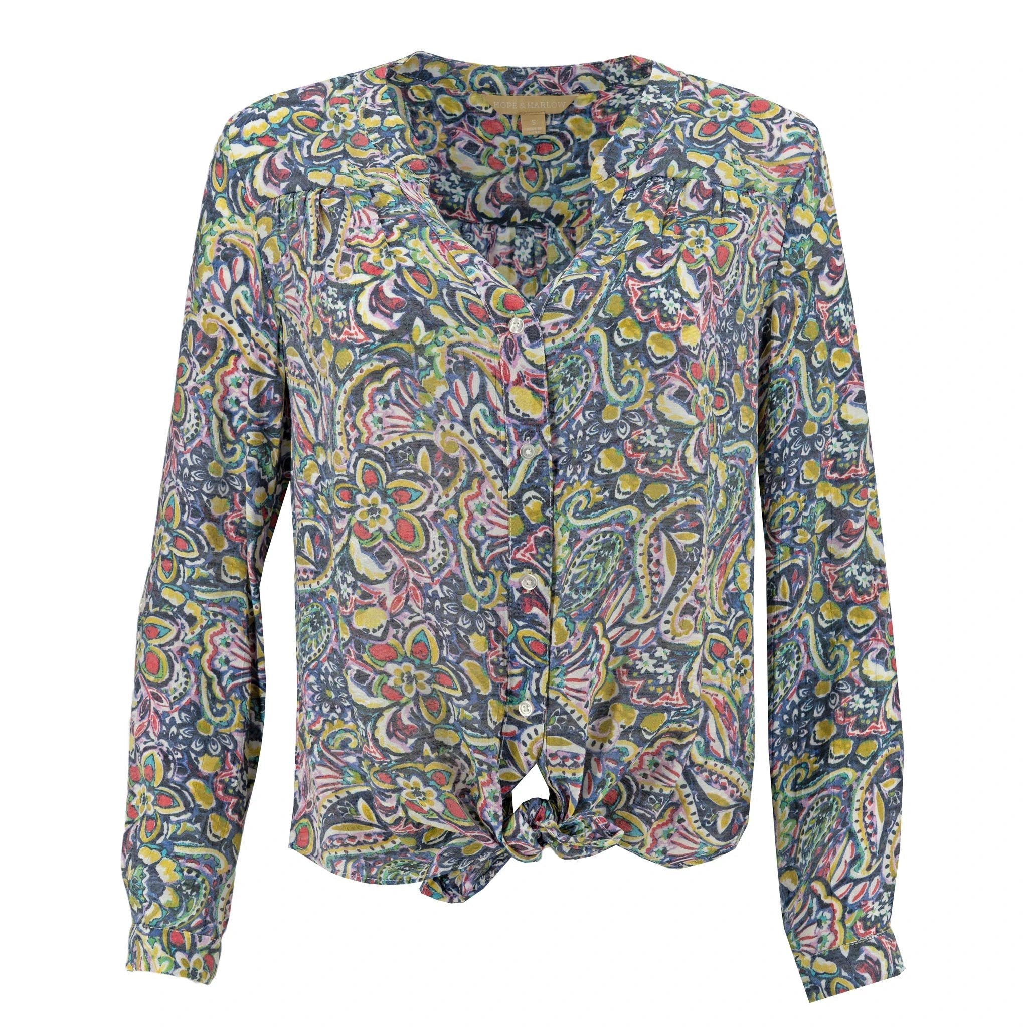 Blusa Hope & Harlow Mangas Largas Estampada Print Para Damas by Hope & Harlow
