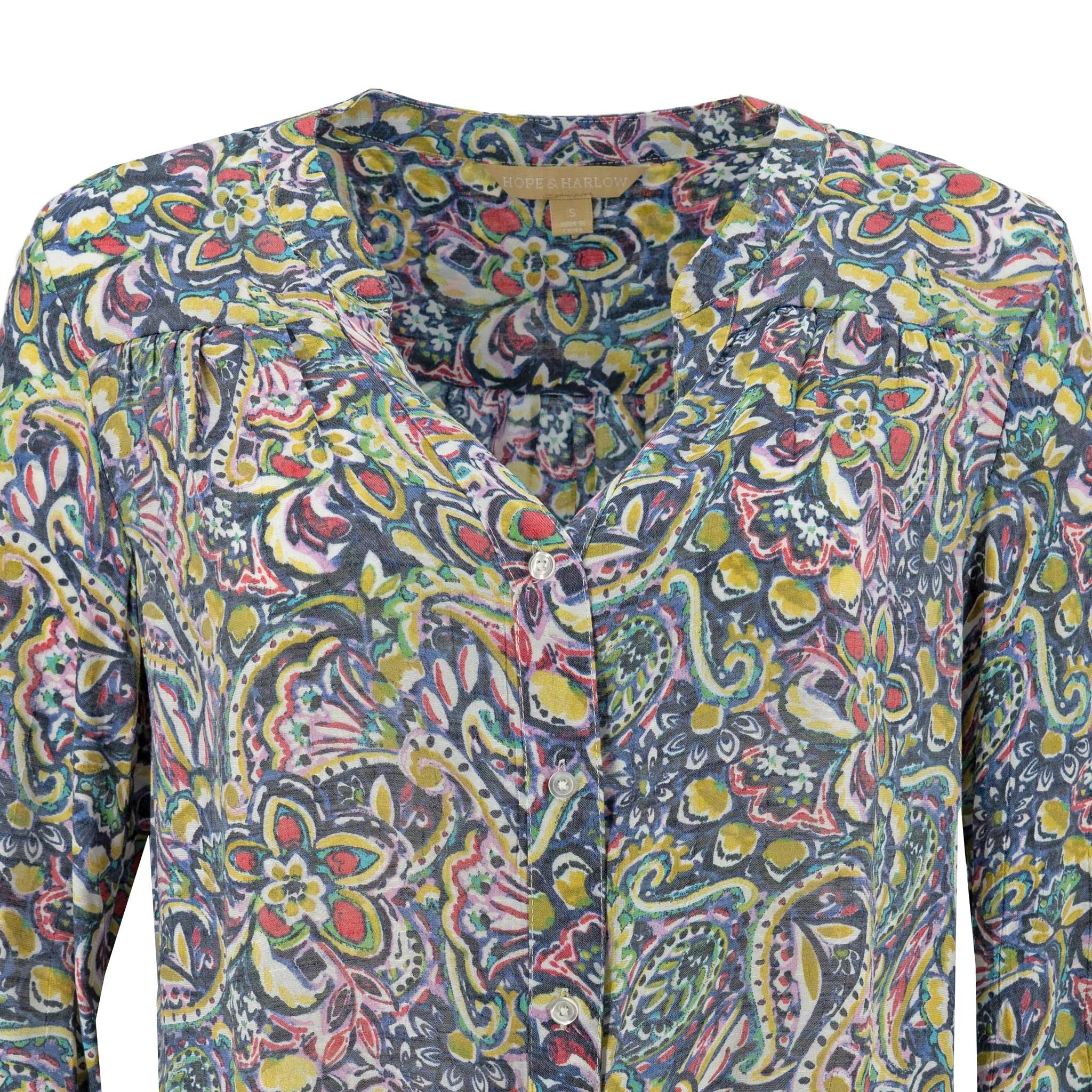 Blusa Hope & Harlow Mangas Largas Estampada Print Para Damas by Hope & Harlow