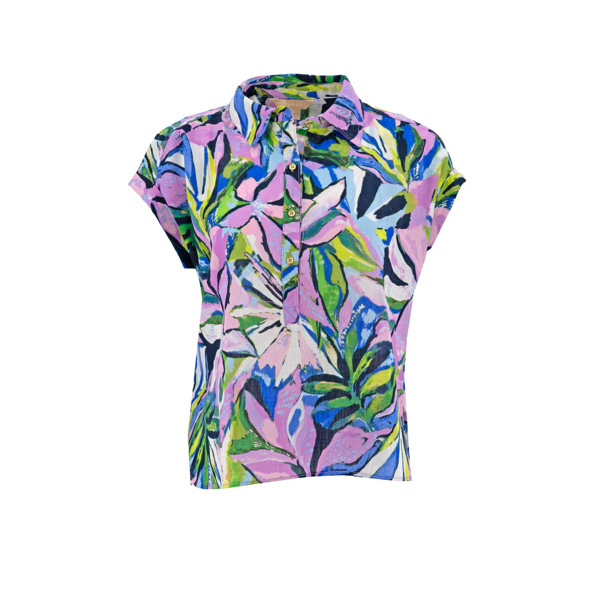 Blusa Hope & Harlow Mangas Cortas Palmas para Damas
