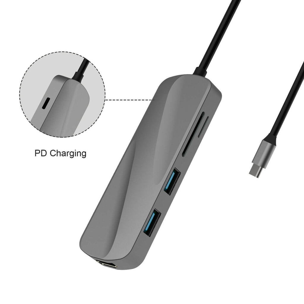Hub USB-C HDMI 2 USB Macbook 6 EN 1