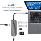 Hub USB-C HDMI 2 USB Macbook 6 EN 1