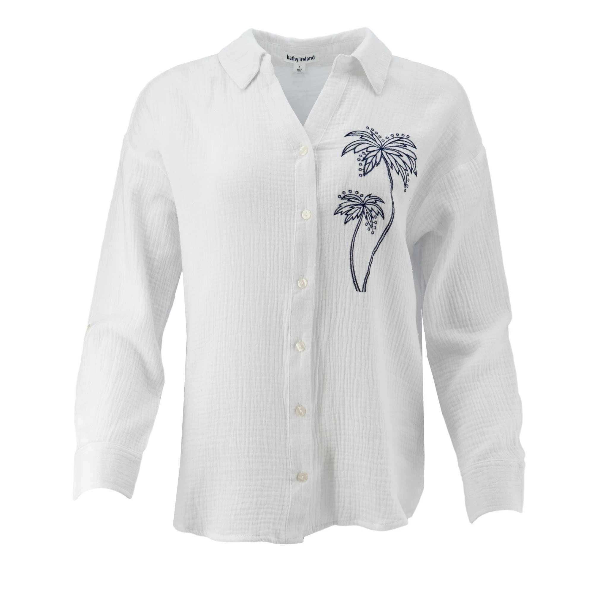 Blusa Kathy Ireland Mangas Largas Estampada Para Damas by Kathy Ireland
