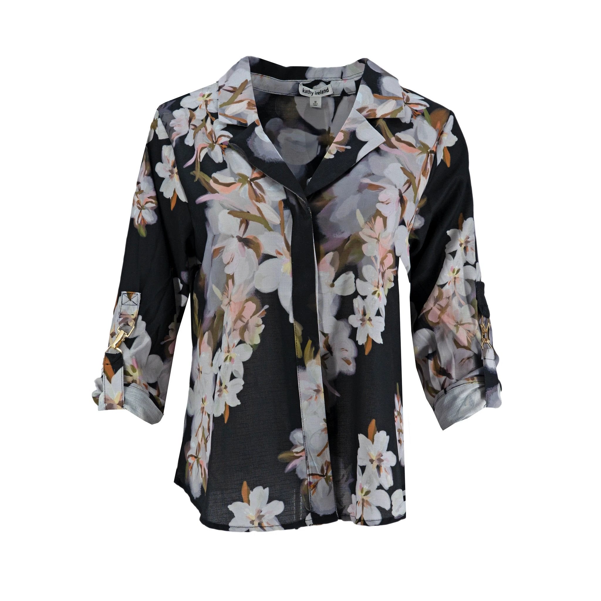 Blusa Kathy Ireland Mangas 3/4 Estampada Para Damas by Kathy Ireland