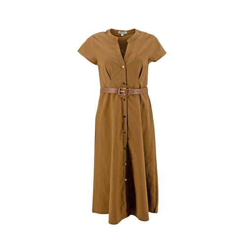 Vestido Kathy Ireland Mangas Cortas Liso para Damas