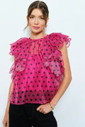 Blusa Ina Mangas Cortas Estampada Para Damas by Ina