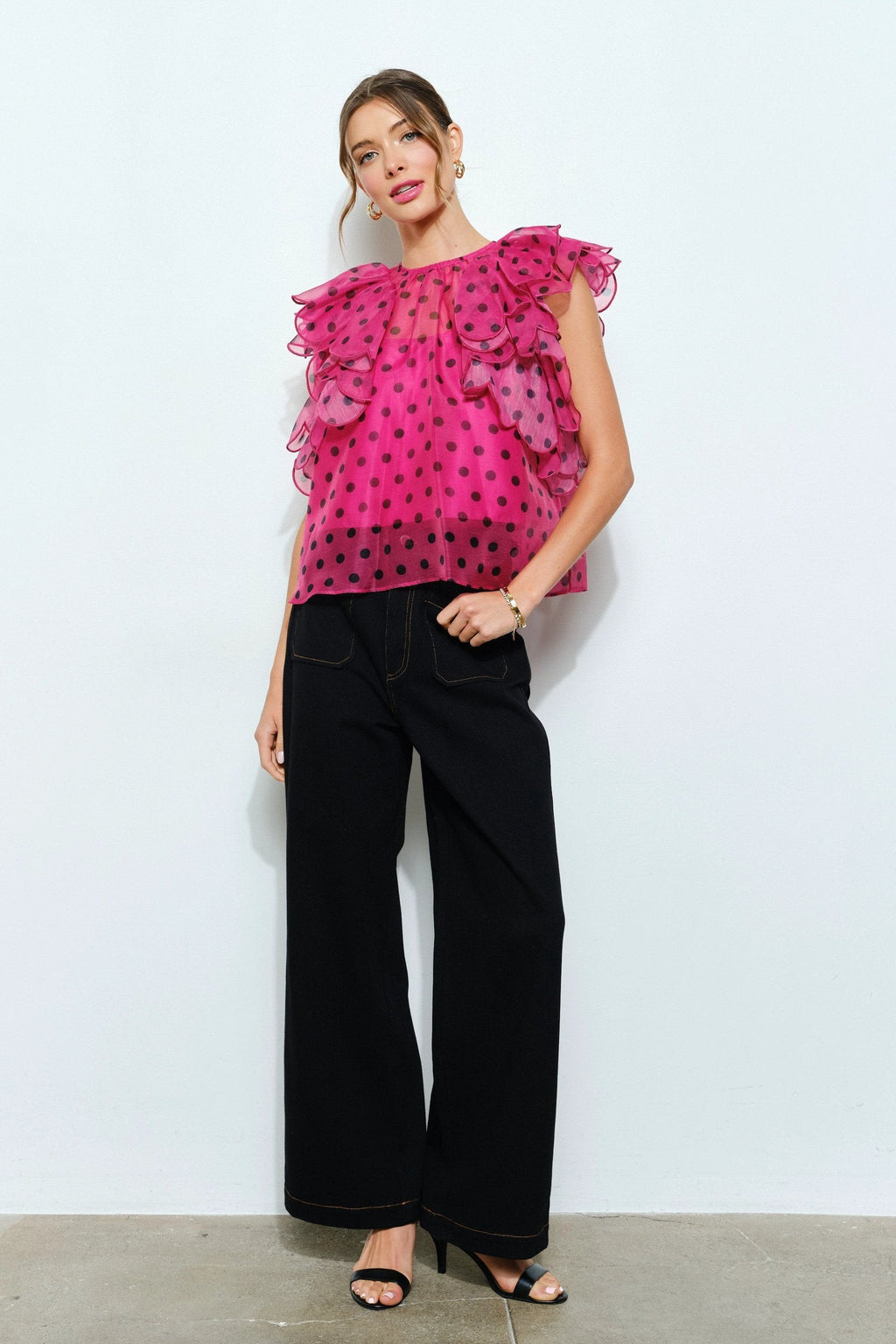 Blusa Ina Mangas Cortas Estampada Para Damas by Ina