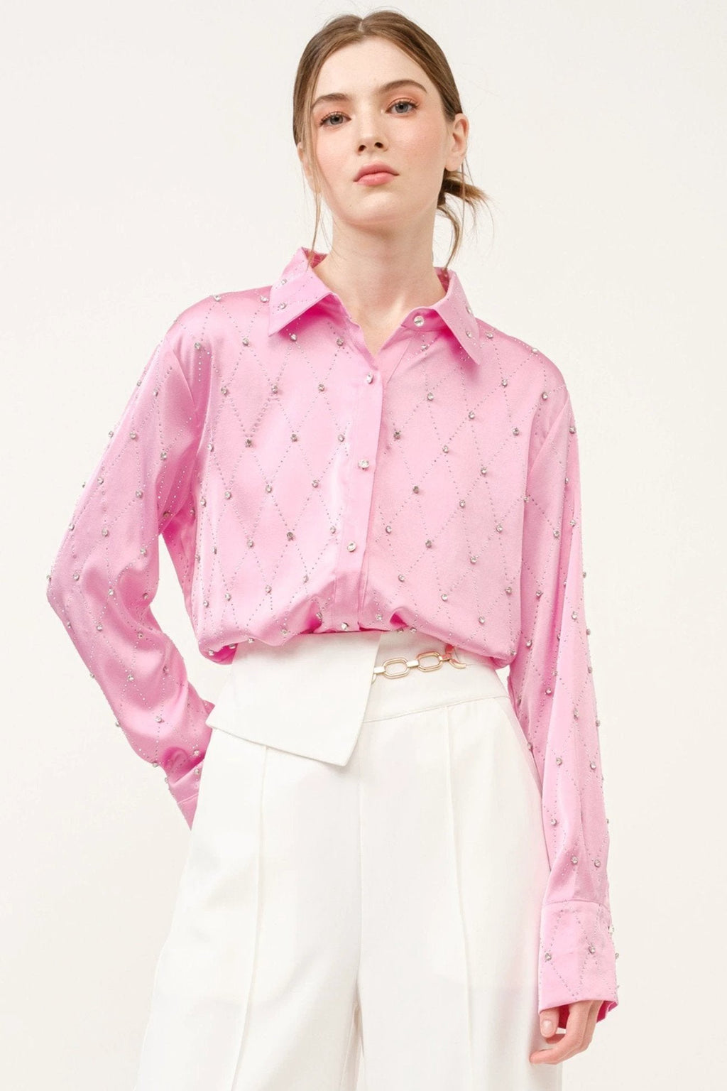 Blusa Ina Mangas Largas Estampada Para Damas by Ina