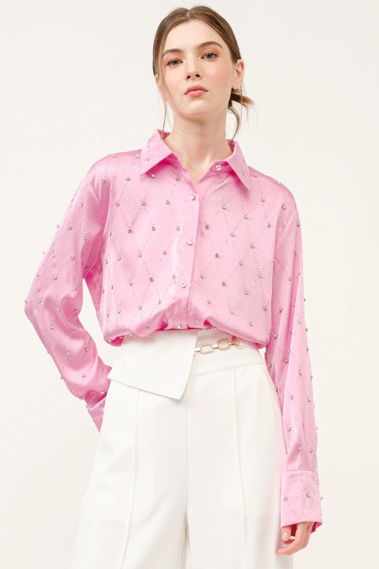 Blusa Ina Mangas Largas Estampada Para Damas by Ina