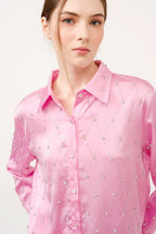 Blusa Ina Mangas Largas Estampada Para Damas by Ina
