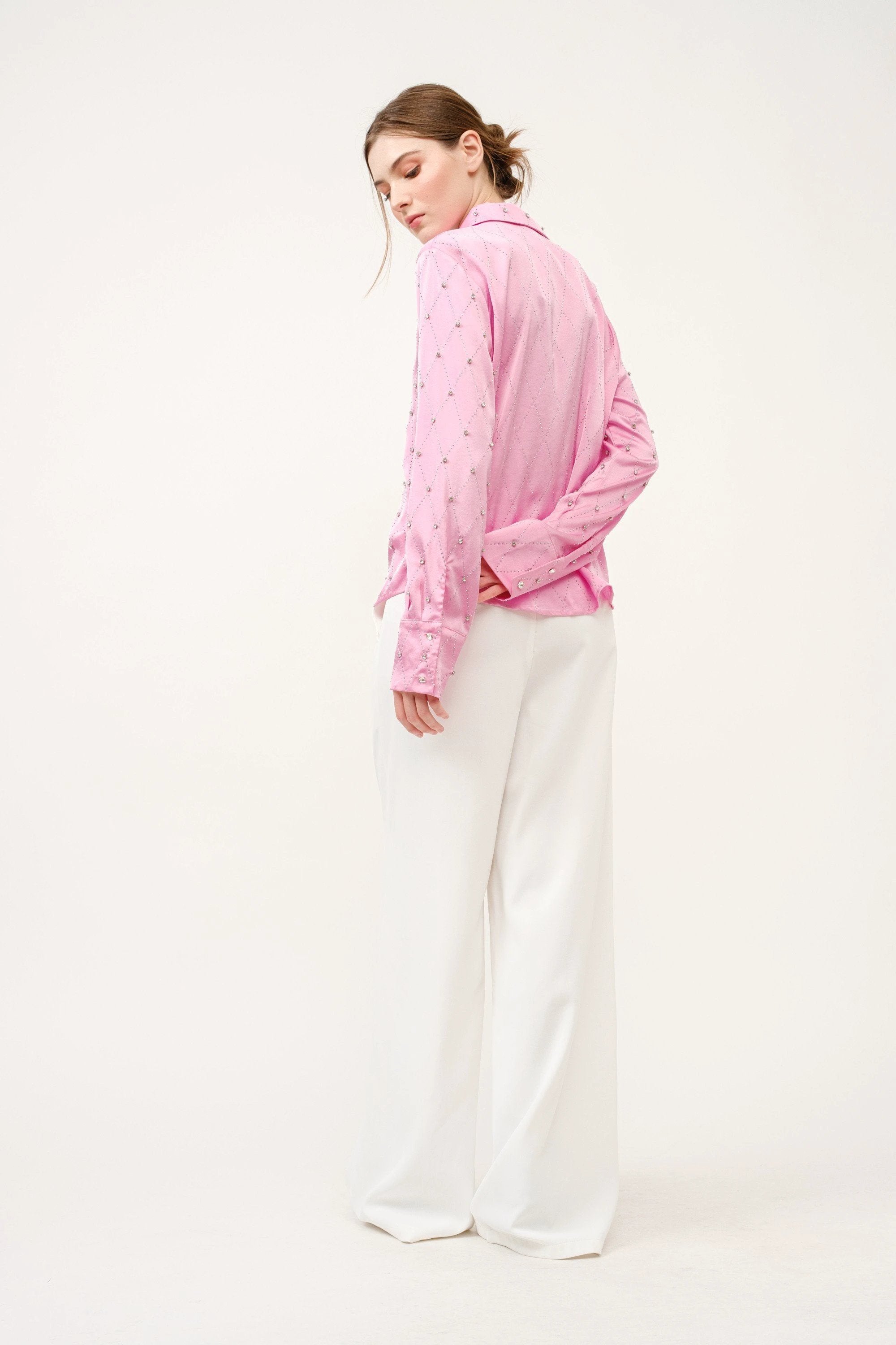 Blusa Ina Mangas Largas Estampada Para Damas by Ina