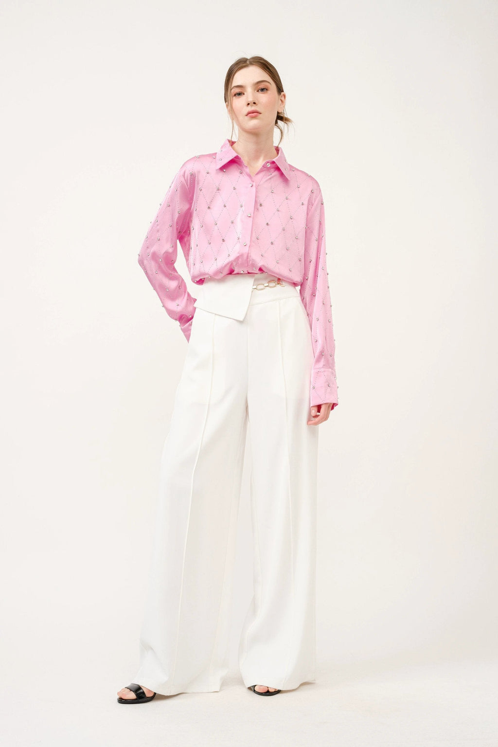 Blusa Ina Mangas Largas Estampada Para Damas by Ina