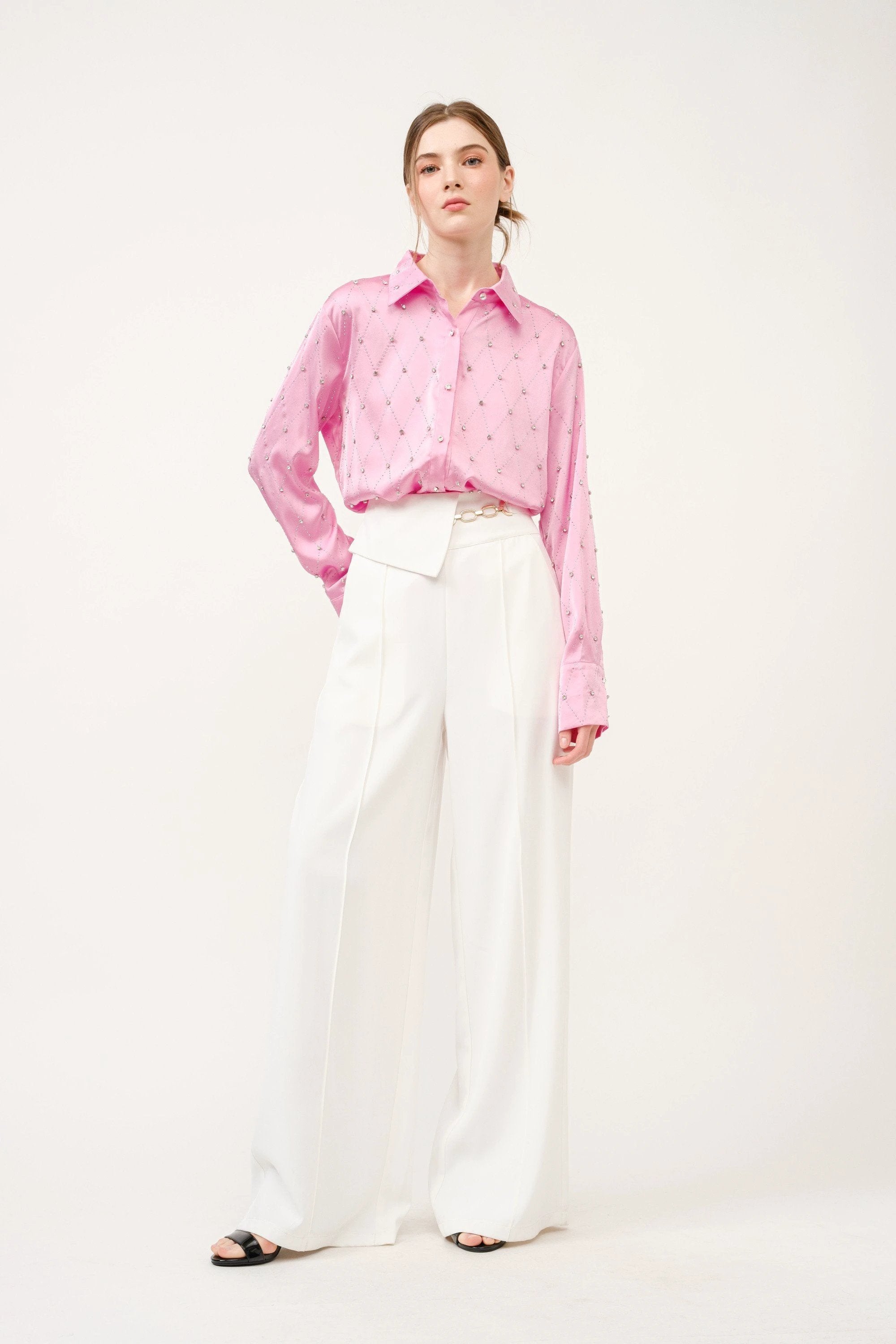 Blusa Ina Mangas Largas Estampada Para Damas by Ina