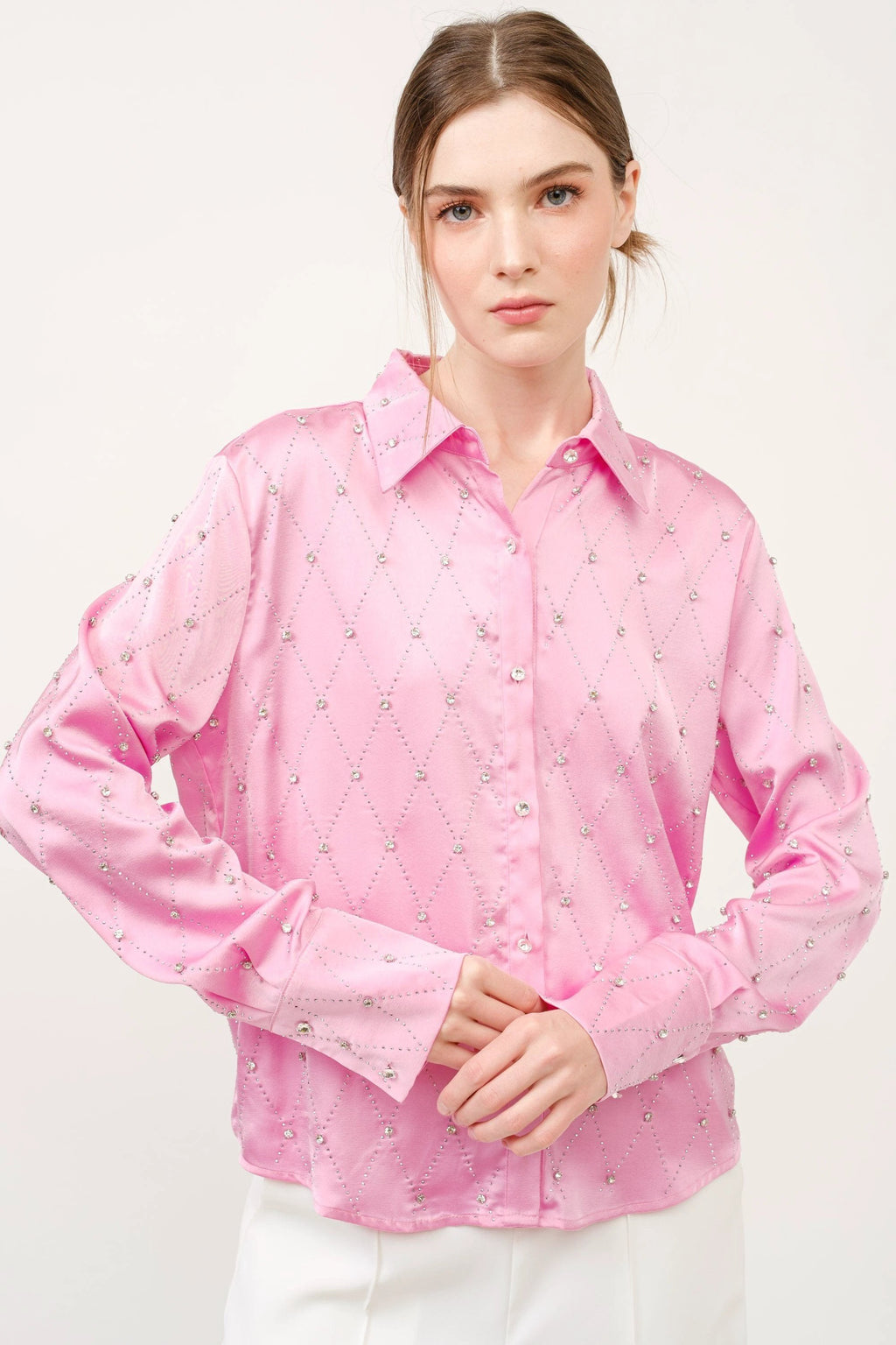 Blusa Ina Mangas Largas Estampada Para Damas by Ina