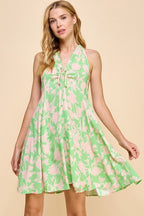 Vestido Millibon sin Mangas Estampado para Damas