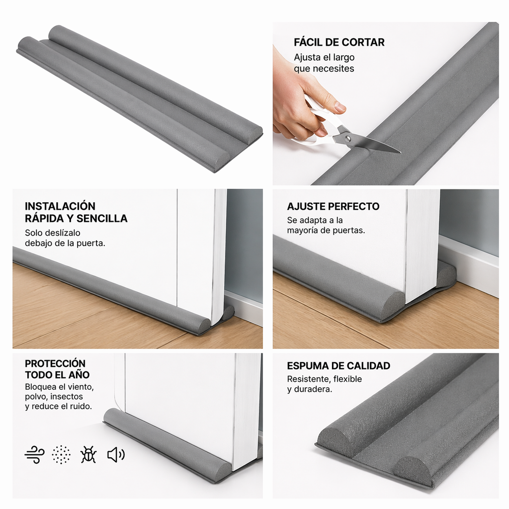 Protector De Puertas Aislante Práctico Y Eficiente
