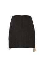 Mini falda caronte bordada negro