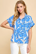 Blusa Millibon Mangas Cortas Estampado para Damas
