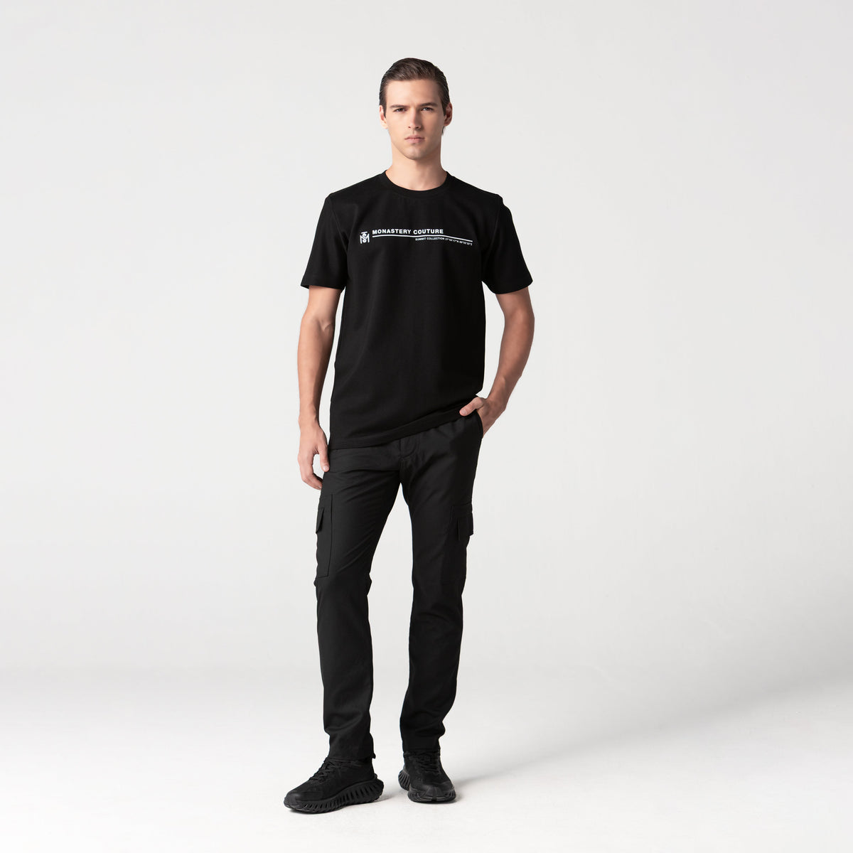 T-shirt men, color/material negro, marca Monastery – vista 2