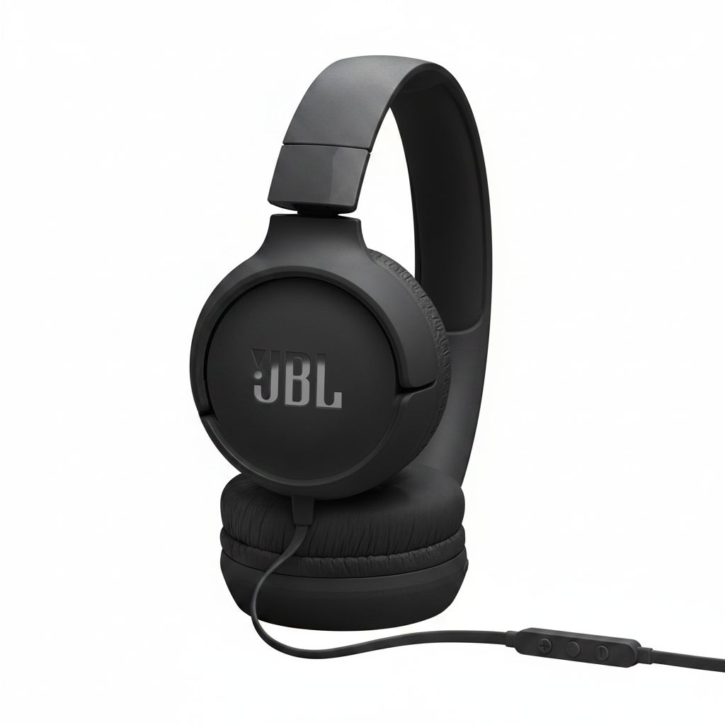 HEADPHONE JBL TUNE 520C WIRED OVER-EAR USB-C BLACK (JBLT520CBLKAM)