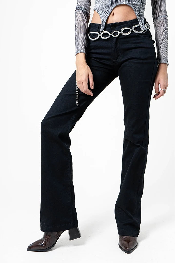 JEANS FLARE MIDE RISE G-M 8320.
