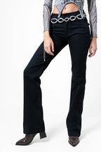 JEANS FLARE MIDE RISE G-M 8320.