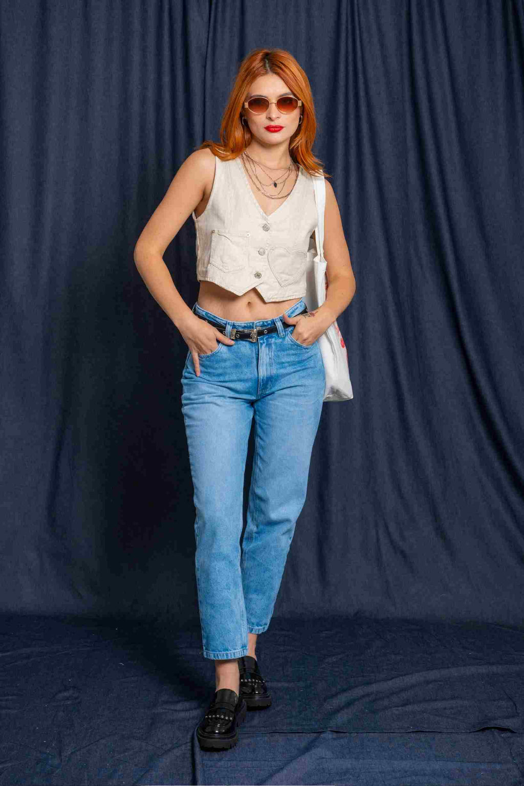 JEANS MOM FIT E-M 8339 - Kliquea
