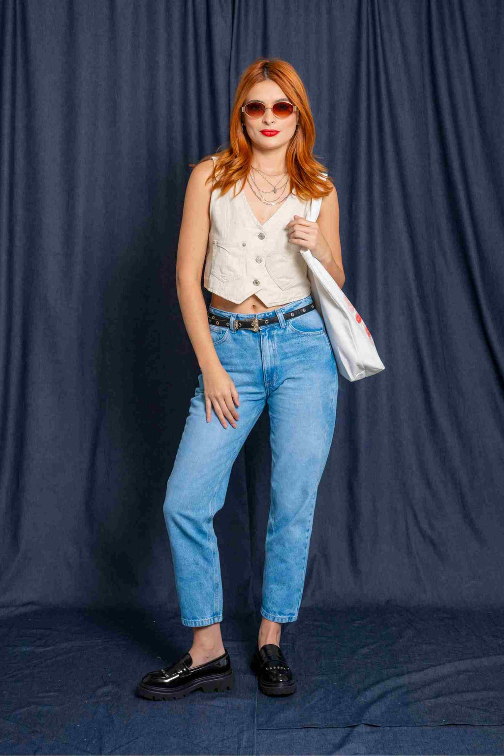 JEANS MOM FIT E-M 8339 - Kliquea