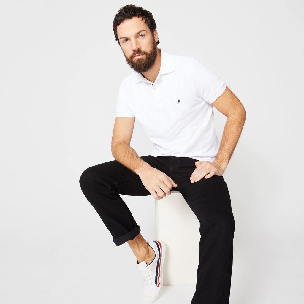 Poloshirt Nautica Mangas Cortas Liso P/ Caballeros K71006-6NR by Nautica