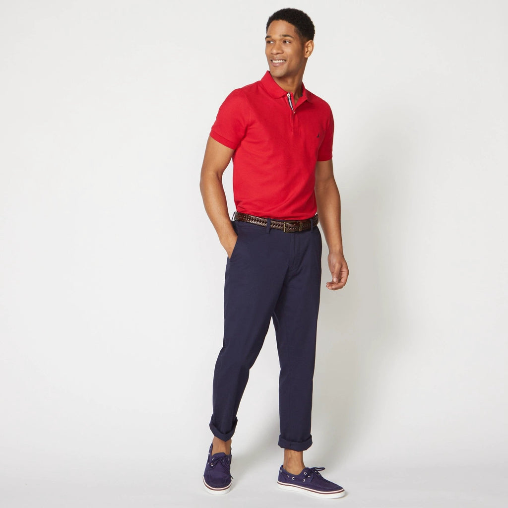 Poloshirt Nautica Mangas Cortas Liso P/ Caballeros K71006-6NR by Nautica