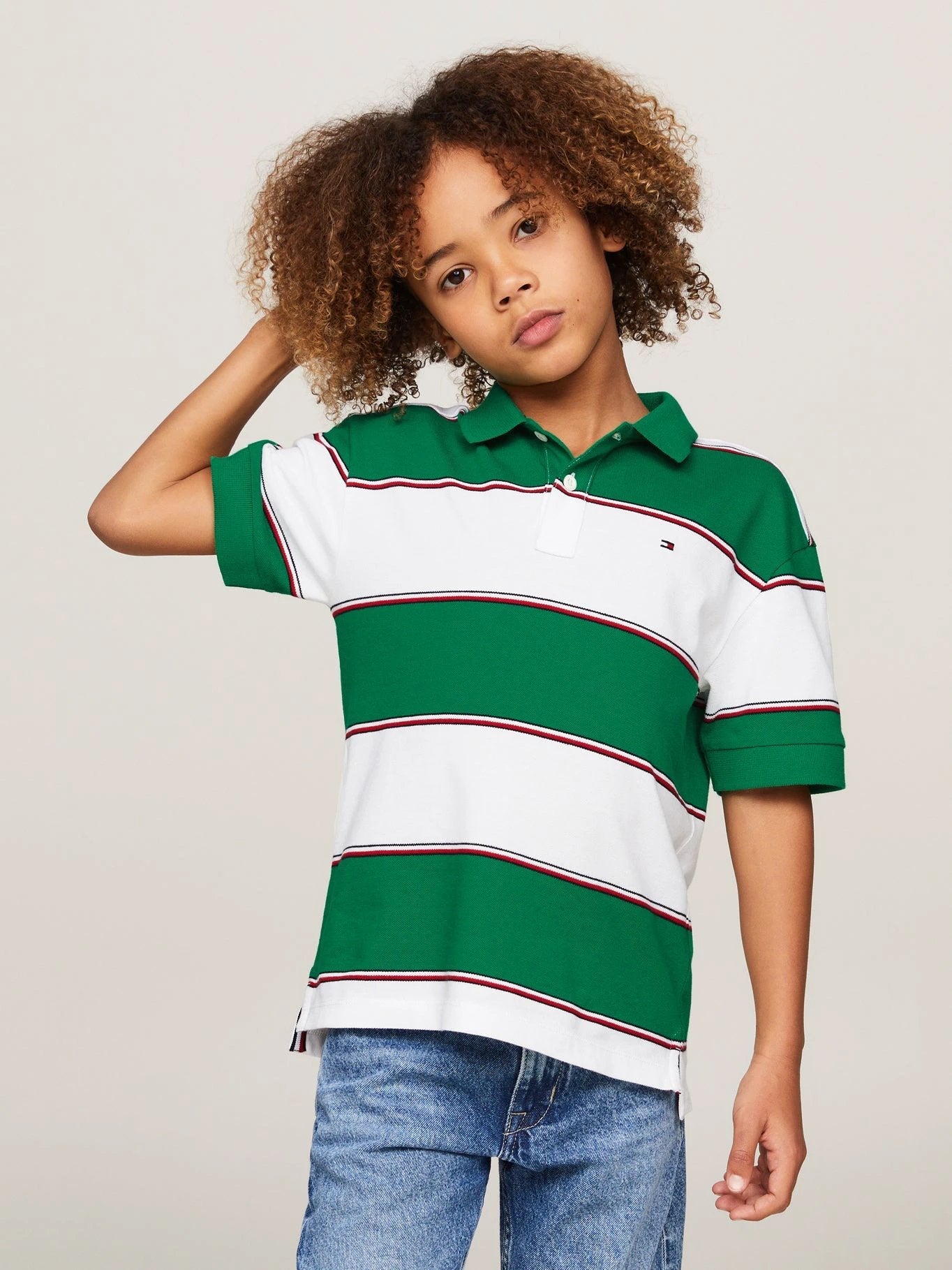 Poloshirt Tommy Hilfiger Mangas Cortas Rayas Para Niños by Tommy Hilfiger