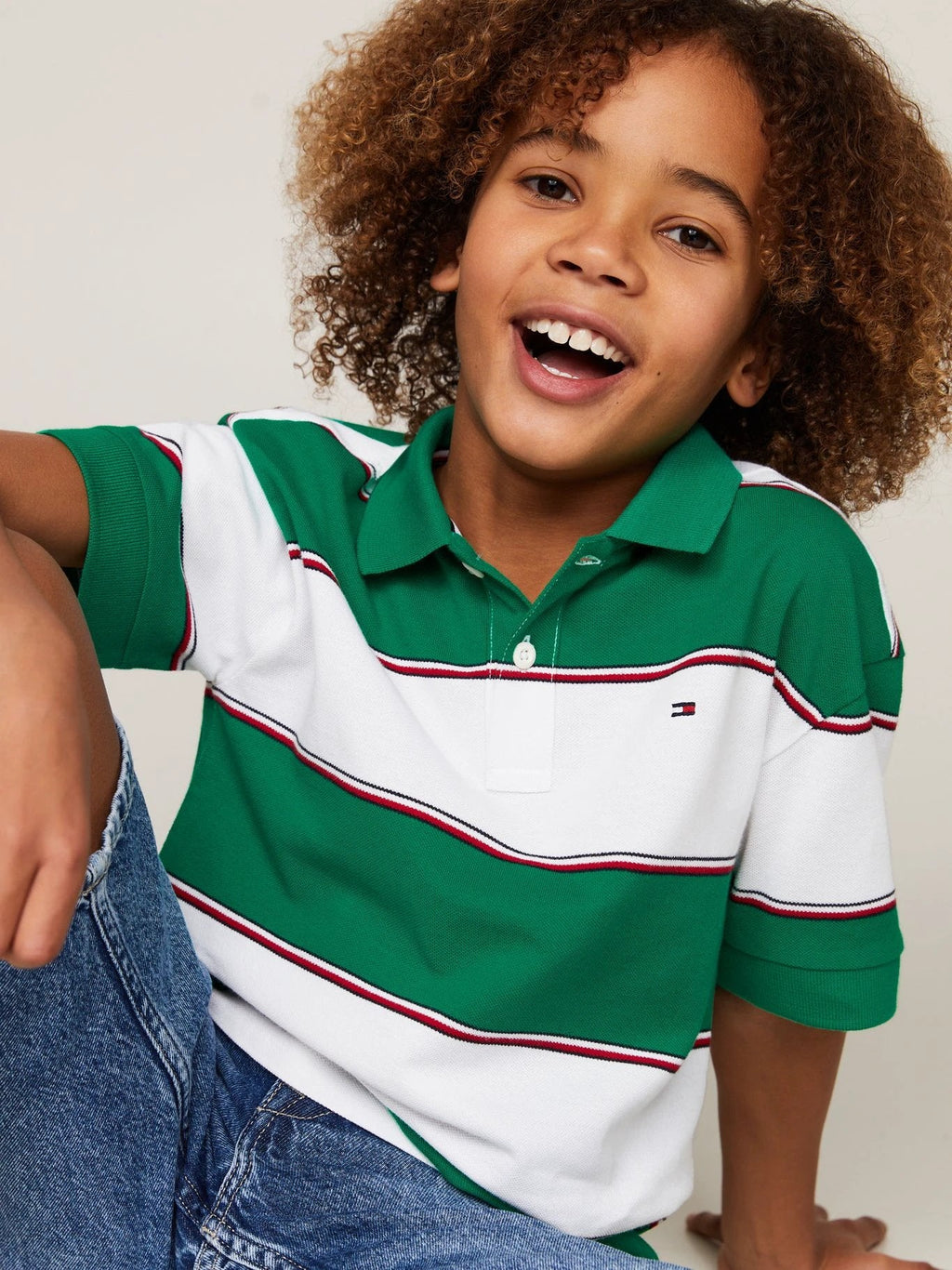 Poloshirt Tommy Hilfiger Mangas Cortas Rayas Para Niños by Tommy Hilfiger