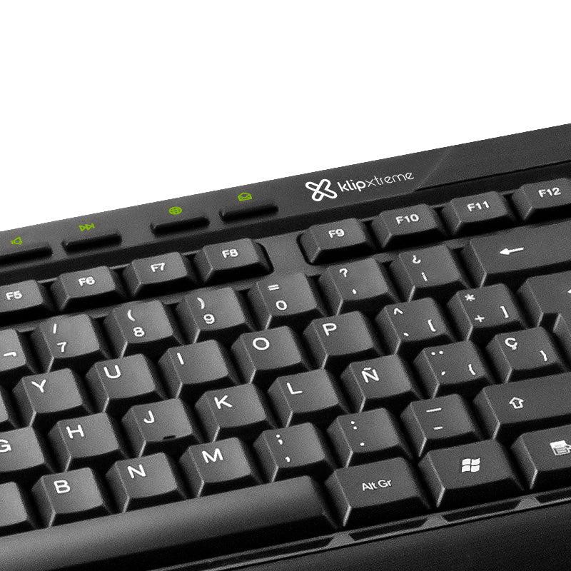 TECLADO/MOUSE KLIPX MULTIMEDIA SPA USB BLACK