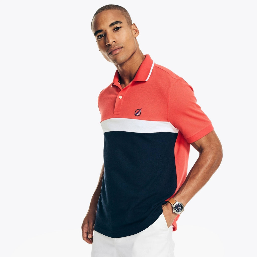 Poloshirt Nautica Mangas Cortas Combinado P/ Caballeros KR3607-8SM by Nautica