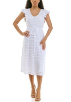 Vestido Nina Leonard Mangas Cortas Liso Encaje para Damas