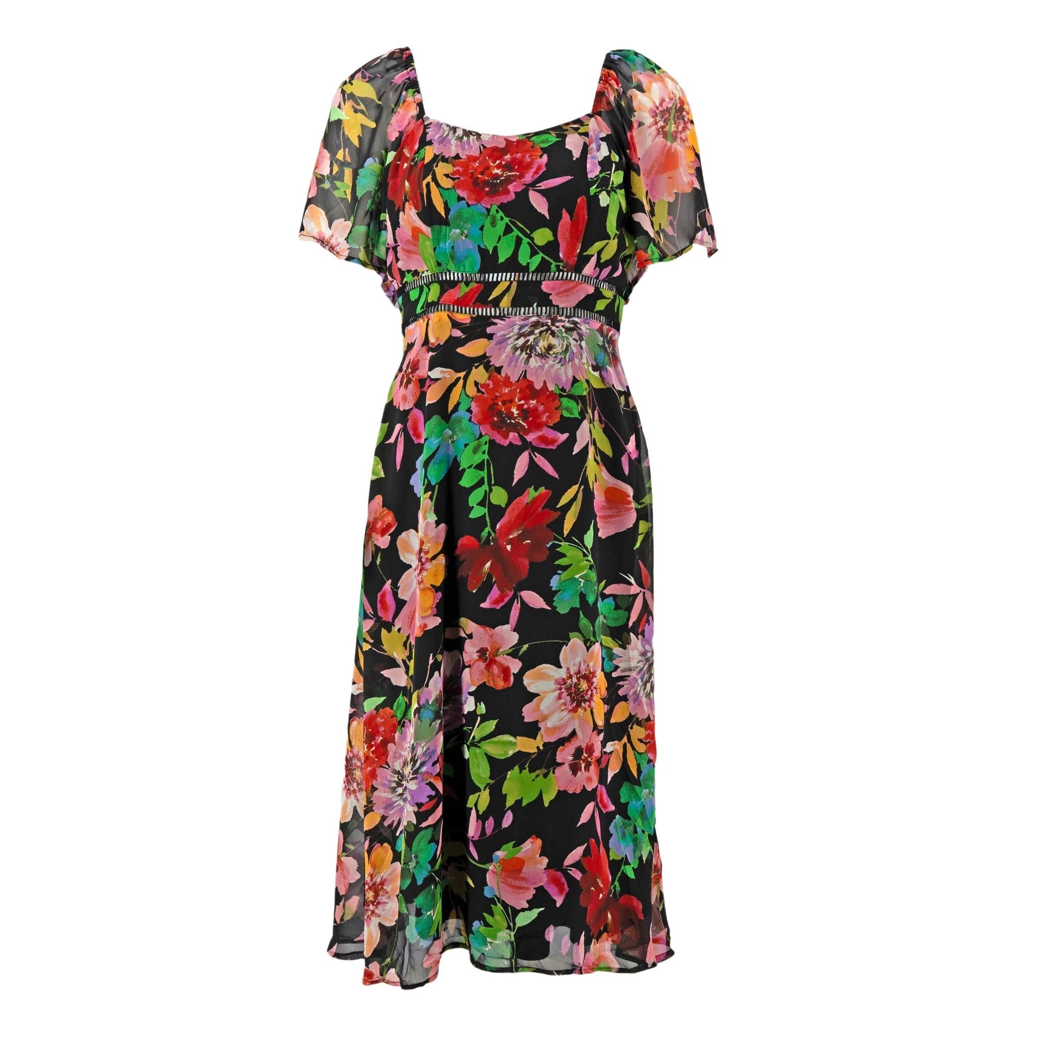 Vestido Nina Leonard Mangas Cortas Estampado Para Damas by Nina Leonard
