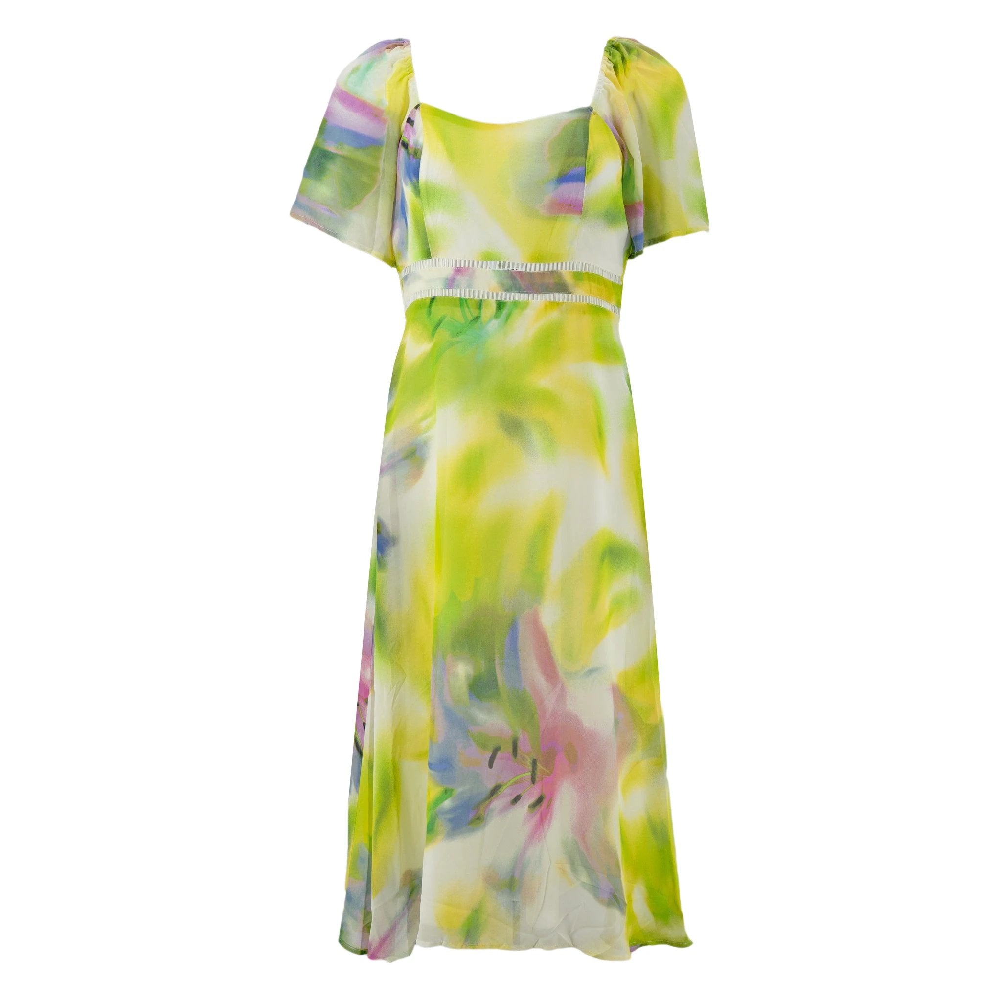 Vestido Nina Leonard Mangas Cortas Estampado Para Damas by Nina Leonard