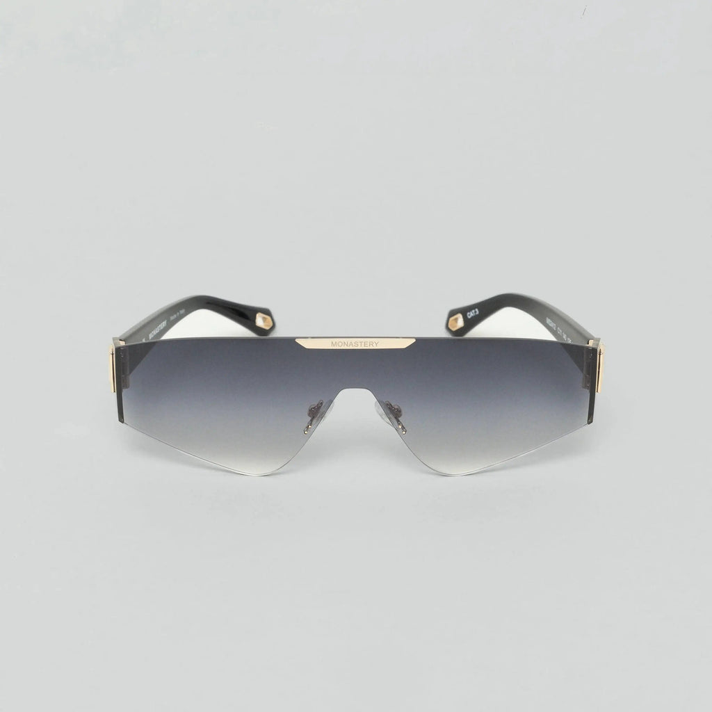 MSS2412-C11-136 LAIN SUNGLASSES MEN SHINY GOLD BLACK GRADIENT GREY - Monastery
