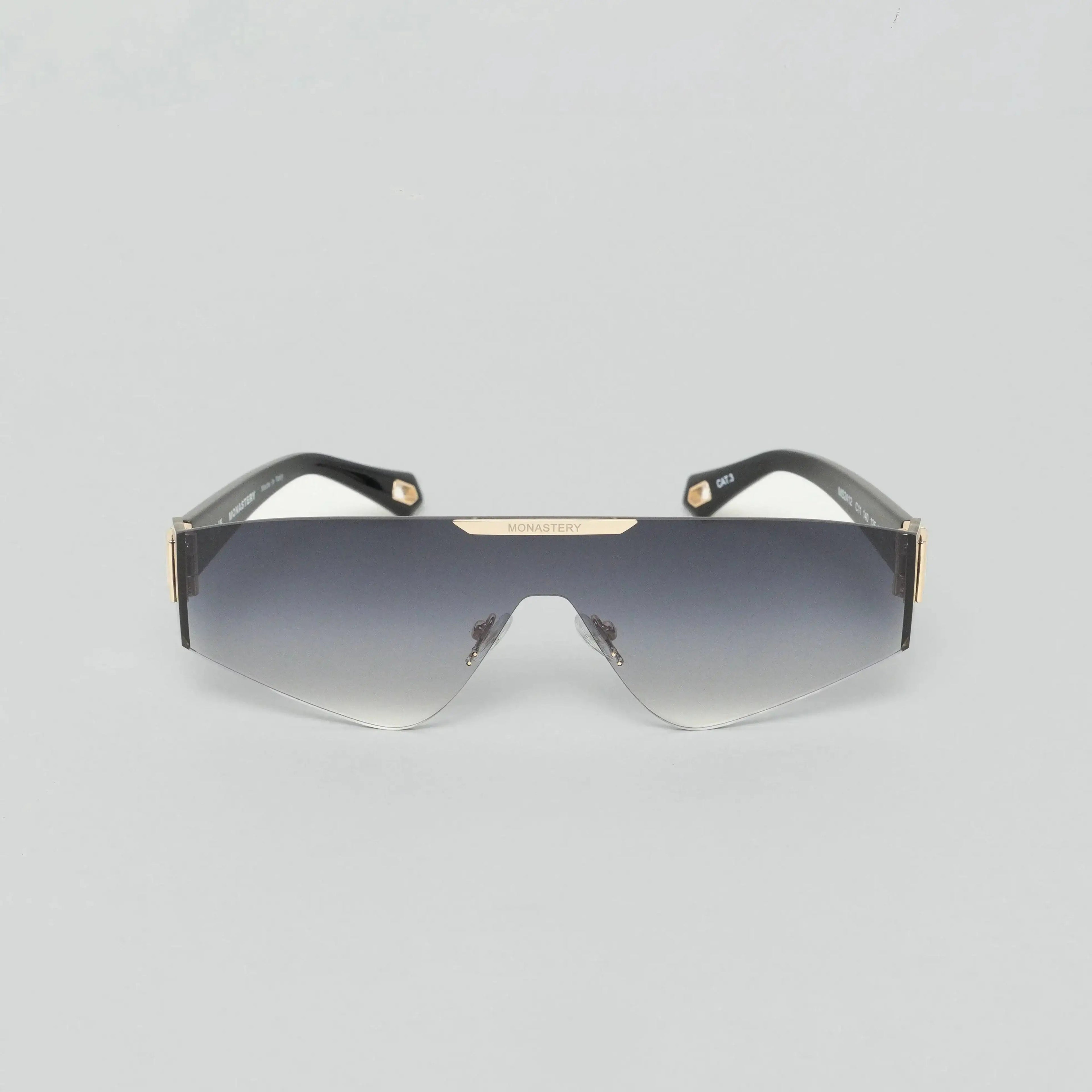 MSS2412-C11-136 LAIN SUNGLASSES MEN SHINY GOLD BLACK GRADIENT GREY - Monastery