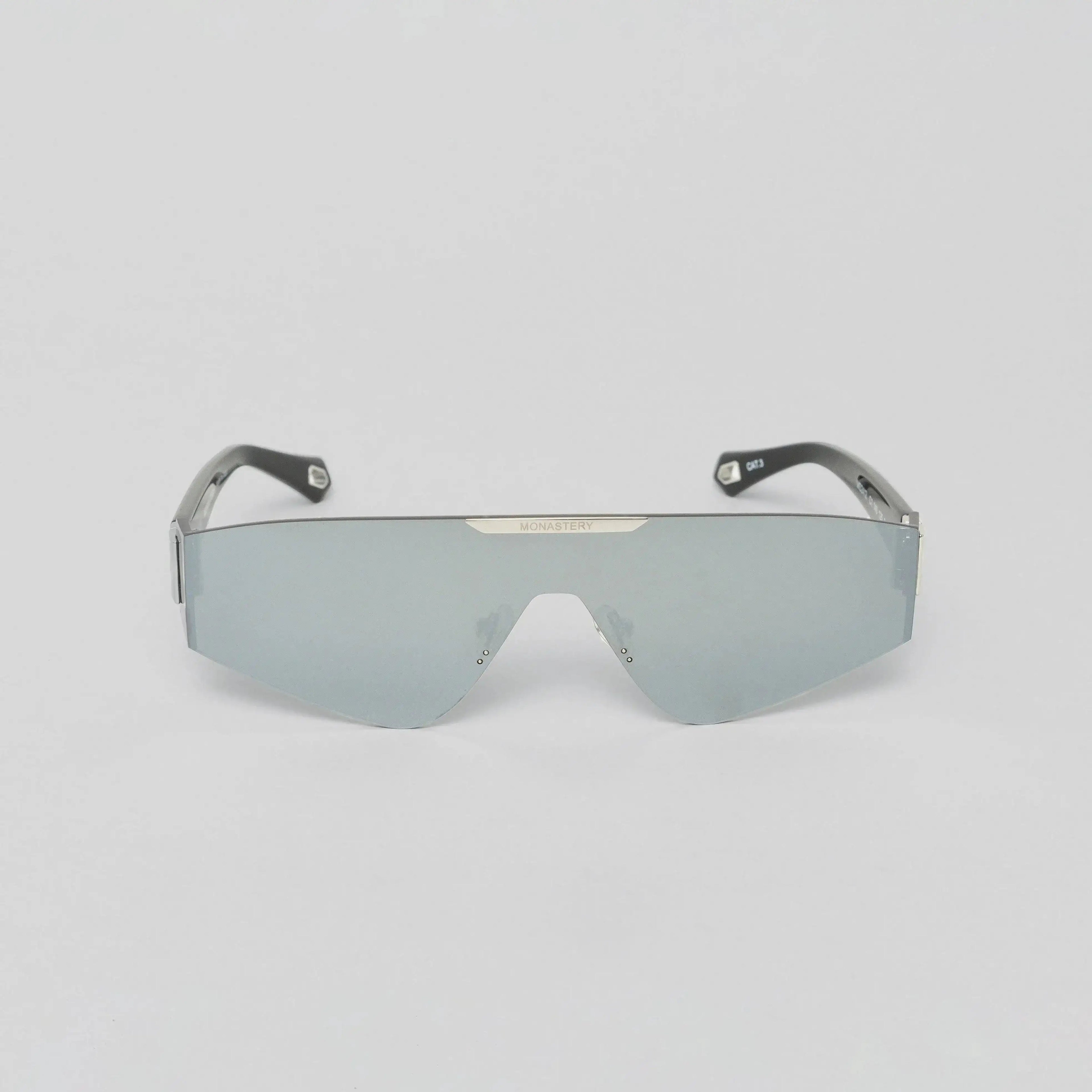 LAIN SUNGLASSES SHINY SILVER/BLACK - Monastery