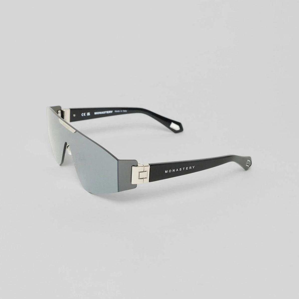 LAIN SUNGLASSES SHINY SILVER/BLACK - Monastery