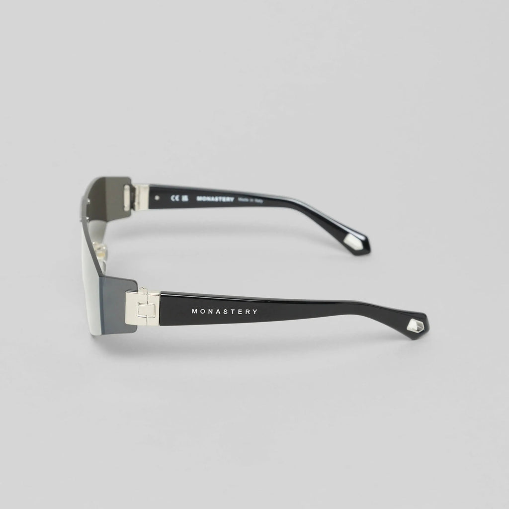 LAIN SUNGLASSES SHINY SILVER/BLACK - Monastery