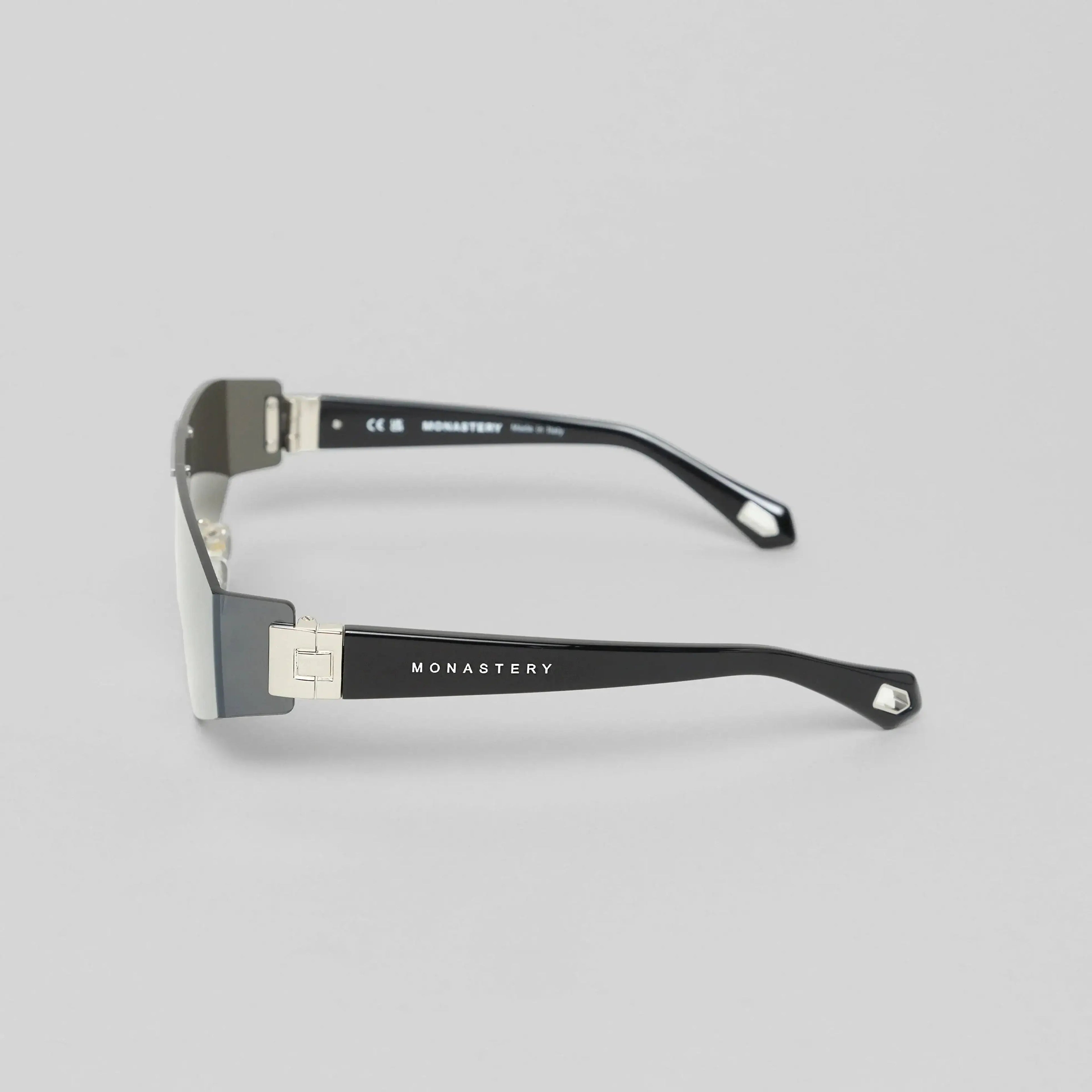 LAIN SUNGLASSES SHINY SILVER/BLACK - Monastery