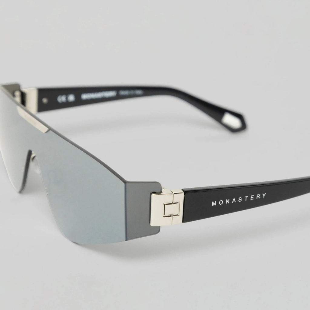 LAIN SUNGLASSES SHINY SILVER/BLACK - Monastery