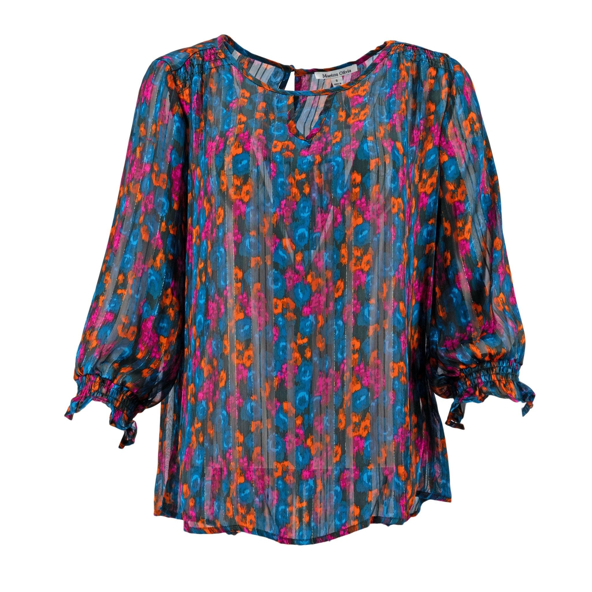 Blusa Marissa Olivia Mangas 3/4 Estampada Brillo P/ Damas by Robert Louis