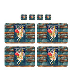 Individuales Reversibles set de 6 rectangular 41*27 cm + 6 Portavasos La Victoria