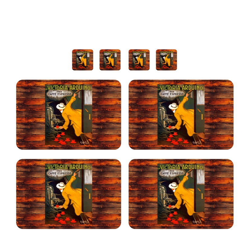 Individuales Reversibles set de 6 rectangular 41*27 cm + 6 Portavasos La Victoria