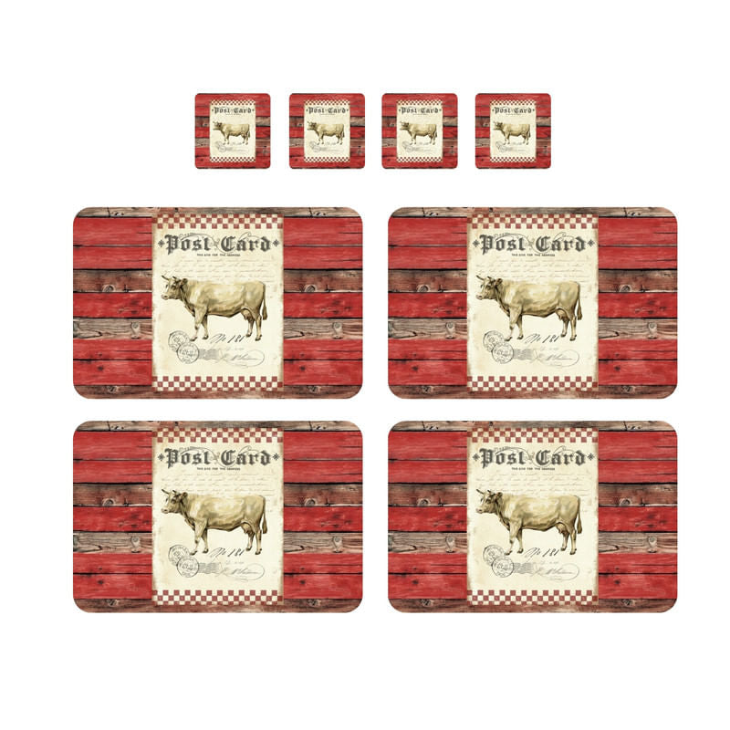 Individuales Reversibles set de 6 rectangular 41*27 cm + 6 Portavasos Lavanda