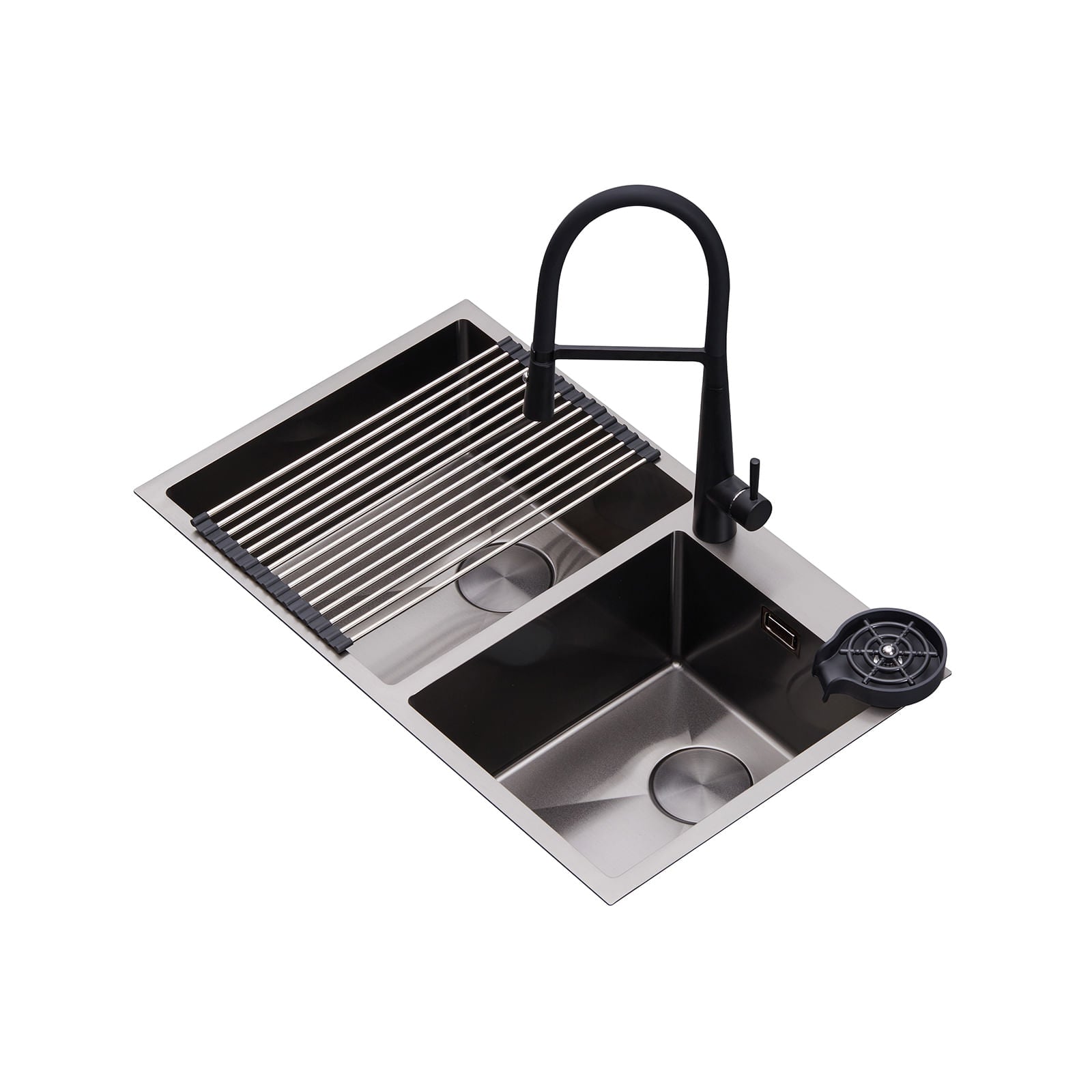 Fregador DRIJA Acero Inoxidable Negro LUCCA 84